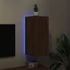 Kép 4/11 - Barna tölgyszínű fali TV-szekrény LED-del 30,5x35x70 cm