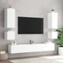 Kép 5/11 - 2 db fehér falra szerelhető TV-szekrény LED-ekkel 40,5x35x40 cm