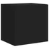 Kép 8/11 - 2 db fekete fali TV-szekrény LED-világítással 40,5x35x40 cm