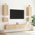 Kép 6/11 - Sonoma tölgy színű fali TV-szekrény LED-ekkel 40,5x35x40 cm