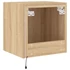 Kép 11/11 - 2 db sonoma tölgy színű fali TV-szekrény LED-del 40,5x35x40 cm