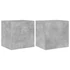 Kép 2/11 - 2 db betonszürke fali TV-szekrény LED-del 40,5x35x40 cm