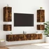 Kép 5/11 - 2 db füstös tölgy fali TV-szekrény LED-ekkel 40,5x35x40 cm