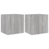 Kép 2/11 - 2 db szürke sonoma fali TV-szekrény LED-ekkel 40,5x35x40 cm