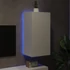 Kép 3/11 - Fehér falra szerelhető TV-szekrény LED-lámpákkal 40,5x35x80 cm