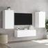 Kép 5/11 - Fehér falra szerelhető TV-szekrény LED-lámpákkal 40,5x35x80 cm