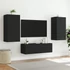 Kép 5/11 - Fekete falra szerelhető TV-szekrény LED-del 40,5 x 35 x 80 cm