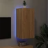 Kép 3/11 - Sonoma tölgy színű fali TV-szekrény LED-ekkel 40,5x35x80 cm