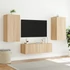 Kép 5/11 - Sonoma tölgy színű fali TV-szekrény LED-ekkel 40,5x35x80 cm