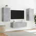 Kép 5/11 - Betonszürke falra szerelhető TV-szekrény LED-del 40,5x35x80 cm