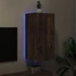 Kép 3/11 - Füstös tölgy színű fali TV-szekrény LED-ekkel 40,5x35x80 cm