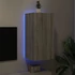 Kép 3/11 - Szürke sonoma színű fali TV-szekrény LED-ekkel 40,5x35x80 cm