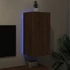 Kép 3/11 - Barna tölgyszínű fali TV-szekrény LED-del 40,5x35x80 cm