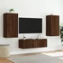 Kép 5/11 - Barna tölgyszínű fali TV-szekrény LED-del 40,5x35x80 cm