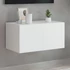 Kép 1/11 - Fehér falra szerelhető TV-szekrény LED-lámpákkal 60x35x31 cm
