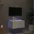 Kép 3/11 - Fehér falra szerelhető TV-szekrény LED-lámpákkal 60x35x31 cm