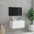 Kép 4/11 - Fehér falra szerelhető TV-szekrény LED-lámpákkal 60x35x31 cm