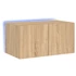 Kép 2/11 - Sonoma tölgy színű fali TV-szekrény LED-ekkel 60x35x31 cm