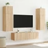 Kép 5/11 - Sonoma tölgy színű fali TV-szekrény LED-ekkel 60x35x31 cm