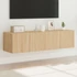 Kép 1/11 - 2 db sonoma tölgy színű fali TV-szekrény LED-del 60x35x31 cm