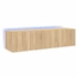 Kép 2/11 - 2 db sonoma tölgy színű fali TV-szekrény LED-del 60x35x31 cm