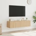 Kép 4/11 - 2 db sonoma tölgy színű fali TV-szekrény LED-del 60x35x31 cm
