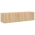 Kép 7/11 - 2 db sonoma tölgy színű fali TV-szekrény LED-del 60x35x31 cm