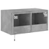 Kép 11/11 - Betonszürke falra szerelhető TV-szekrény LED-del 60x35x31 cm