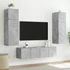 Kép 5/11 - Betonszürke falra szerelhető TV-szekrény LED-del 60x35x31 cm