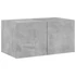 Kép 7/11 - Betonszürke falra szerelhető TV-szekrény LED-del 60x35x31 cm