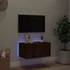 Kép 3/11 - Barna tölgyszínű fali TV-szekrény LED-del 60x35x31 cm