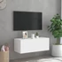 Kép 4/11 - Fehér falra szerelhető TV-szekrény LED-lámpákkal 80x35x31 cm