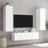 Kép 5/11 - Fehér falra szerelhető TV-szekrény LED-lámpákkal 80x35x31 cm