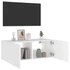 Kép 6/11 - Fehér falra szerelhető TV-szekrény LED-lámpákkal 80x35x31 cm