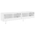 Kép 11/11 - 2 db fehér falra szerelhető TV-szekrény LED-del 60x35x31 cm