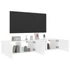 Kép 6/11 - 2 db fehér falra szerelhető TV-szekrény LED-del 60x35x31 cm