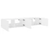 Kép 8/11 - 2 db fehér falra szerelhető TV-szekrény LED-del 60x35x31 cm