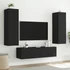 Kép 5/11 - Fekete fali TV-szekrény LED-világítással 80x35x31 cm