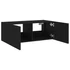 Kép 8/11 - Fekete fali TV-szekrény LED-világítással 80x35x31 cm