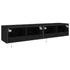 Kép 11/11 - 2 db fekete falra szerelhető TV-szekrény LED-del 80x35x31 cm