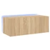Kép 2/11 - Sonoma tölgy színű fali TV-szekrény LED-ekkel 80x35x31 cm
