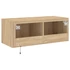 Kép 11/11 - Sonoma tölgy színű fali TV-szekrény LED-ekkel 80x35x31 cm