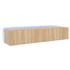 Kép 2/11 - 2 db sonoma tölgy színű fali TV-szekrény LED-del 80x35x31 cm