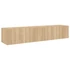 Kép 7/11 - 2 db sonoma tölgy színű fali TV-szekrény LED-del 80x35x31 cm