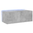 Kép 2/11 - Betonszürke falra szerelhető TV-szekrény LED-del 80x35x31 cm