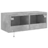 Kép 11/11 - Betonszürke falra szerelhető TV-szekrény LED-del 80x35x31 cm