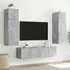 Kép 5/11 - Betonszürke falra szerelhető TV-szekrény LED-del 80x35x31 cm