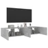 Kép 6/11 - 2 db betonszürke fali TV-szekrény LED-del 80x35x31 cm