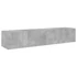 Kép 7/11 - 2 db betonszürke fali TV-szekrény LED-del 80x35x31 cm