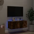 Kép 3/11 - Füstös tölgy színű fali TV-szekrény LED-ekkel 80x35x31 cm
